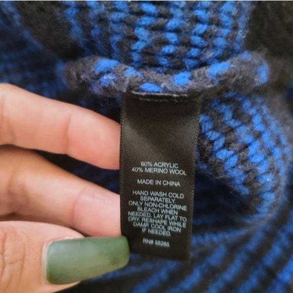 Express Blue Western Dolman Sleeve Cardigan - Picture 4 of 4